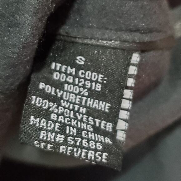 Forever 21 Vegan Leather Woven Blouse Long Sleeve Button Front Small NEW - Picture 6 of 9